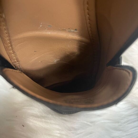 Sam Edelman Laurs Black Leather Platform Loafers Chunky Heel Horsebit SZ… - Picture 10 of 14